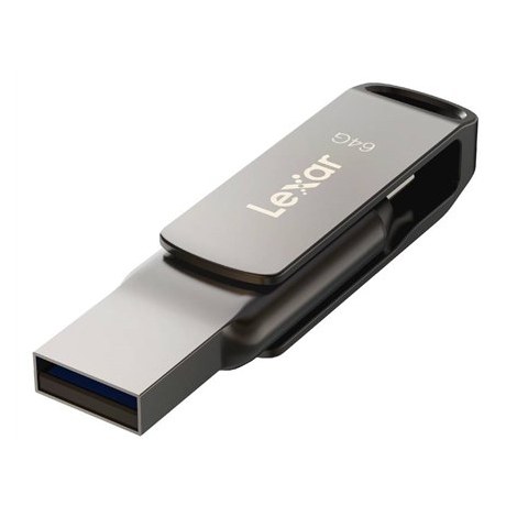 Lexar | 2-in-1 Flash Drive | JumpDrive Dual Drive D400 | 64 GB | USB 3.1 | Grey - 3